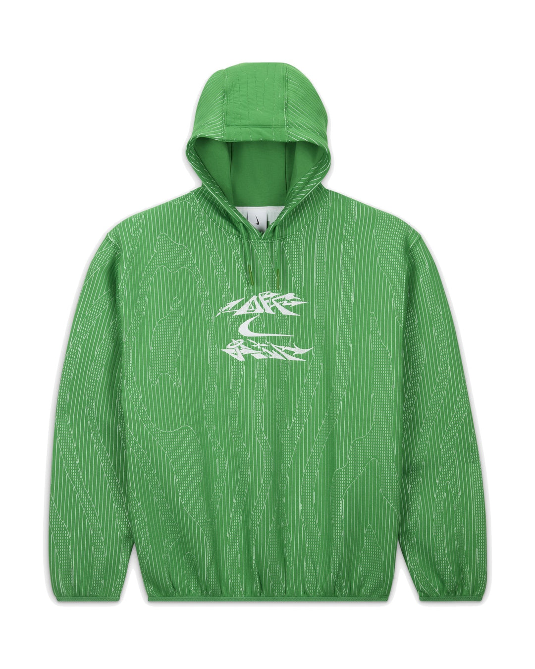 NIKE MEN'S ENGINEERED HOODIE X OFF-WHITE KELLY GREEN - קפוצ׳ון נייקי אוף-וויט ירוק לגברים - תמונה 1