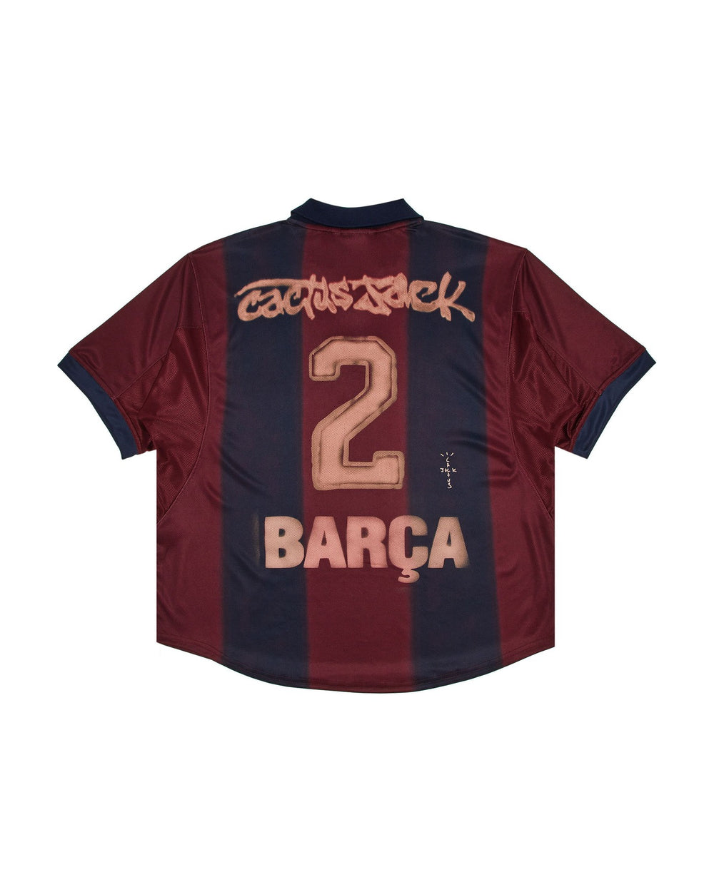 NIKE FC BARCELONA RETRO 2000/01 HOME SKELETON JERSEY X TRAVIS SCOTT - גב