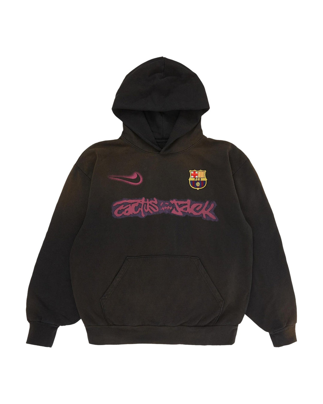 NIKE FC BARCELONA SPRAY LOGO HOODIE X TRAVIS SCOTT - חזית