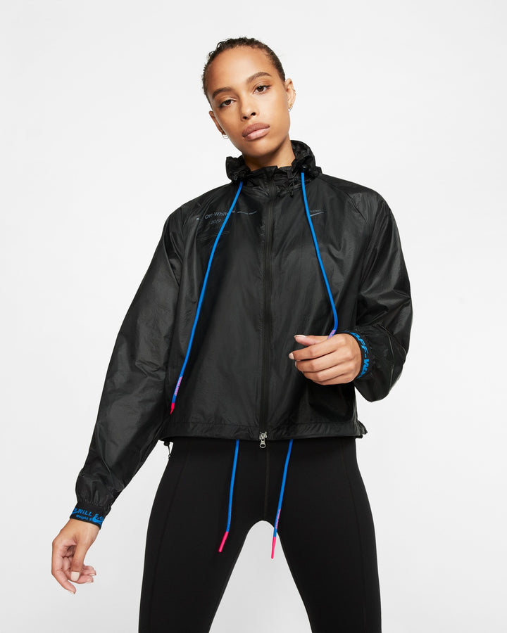 NIKE WOMEN'S JACKET X OFF-WHITE ATHLETE IN PROGRESS BLACK - ז׳קט נייקי אוף-וויט אתלט אין פרוגרס שחור לנשים - תמונה 6