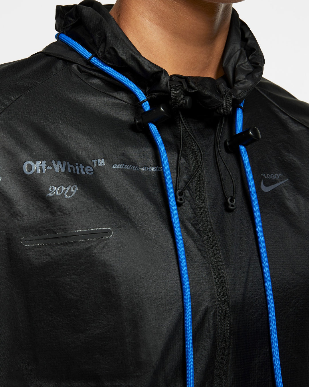 NIKE WOMEN'S JACKET X OFF-WHITE ATHLETE IN PROGRESS BLACK - ז׳קט נייקי אוף-וויט אתלט אין פרוגרס שחור לנשים - תמונה 4