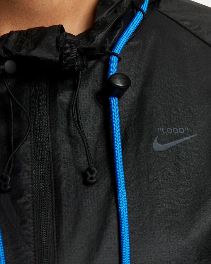 NIKE WOMEN'S JACKET X OFF-WHITE ATHLETE IN PROGRESS BLACK - ז׳קט נייקי אוף-וויט אתלט אין פרוגרס שחור לנשים - תמונה 5