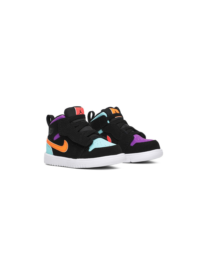 NIKE KIDS' JORDAN 1 MID ALT TD WHAT THE BLACK TOTAL ORANGE סניקרס תינוקות נייקי ג׳ורדן 1 מיד שחור וכתום - מידות תינוקות 17-27