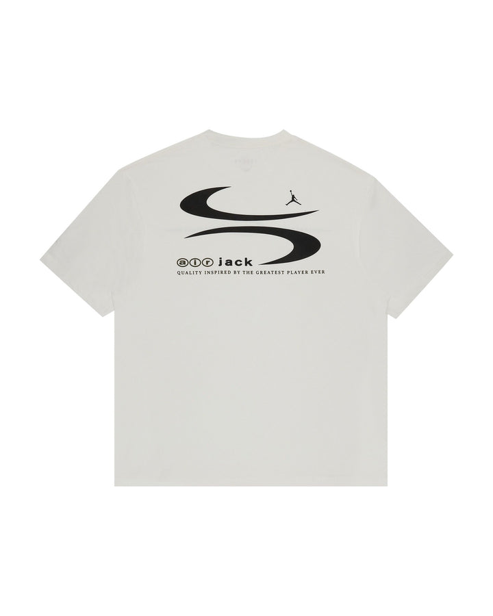 NIKE MEN'S JORDAN T-SHIRT X TRAVIS SCOTT SAIL - טי שירט נייקי ג׳ורדן טראוויס סקוט שמנת לגברים - תמונה 2