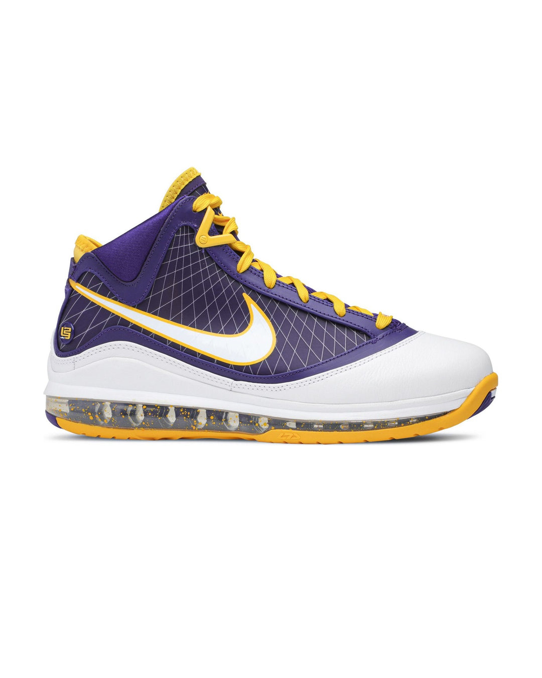 NIKE MEN'S LEBRON 7 QS MEDIA DAY סניקרס נייקי לברון 7 סגול וצהוב לגברים