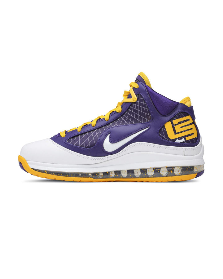 NIKE MEN'S LEBRON 7 QS MEDIA DAY סניקרס נייקי לברון 7 סגול וצהוב לגברים