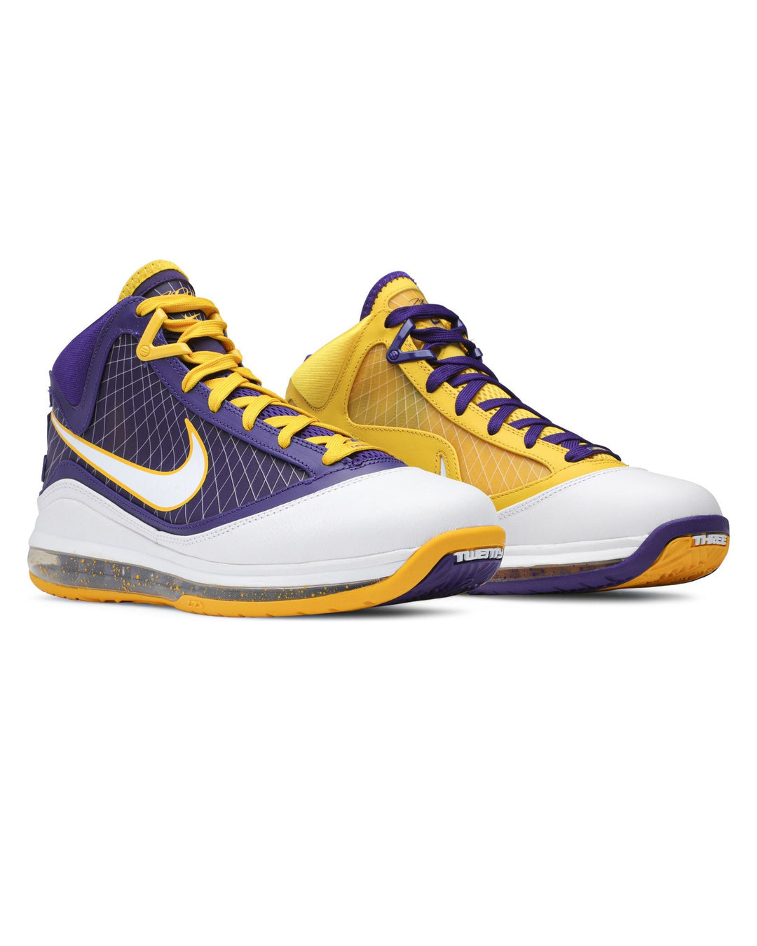 NIKE MEN'S LEBRON 7 QS MEDIA DAY סניקרס נייקי לברון 7 סגול וצהוב לגברים
