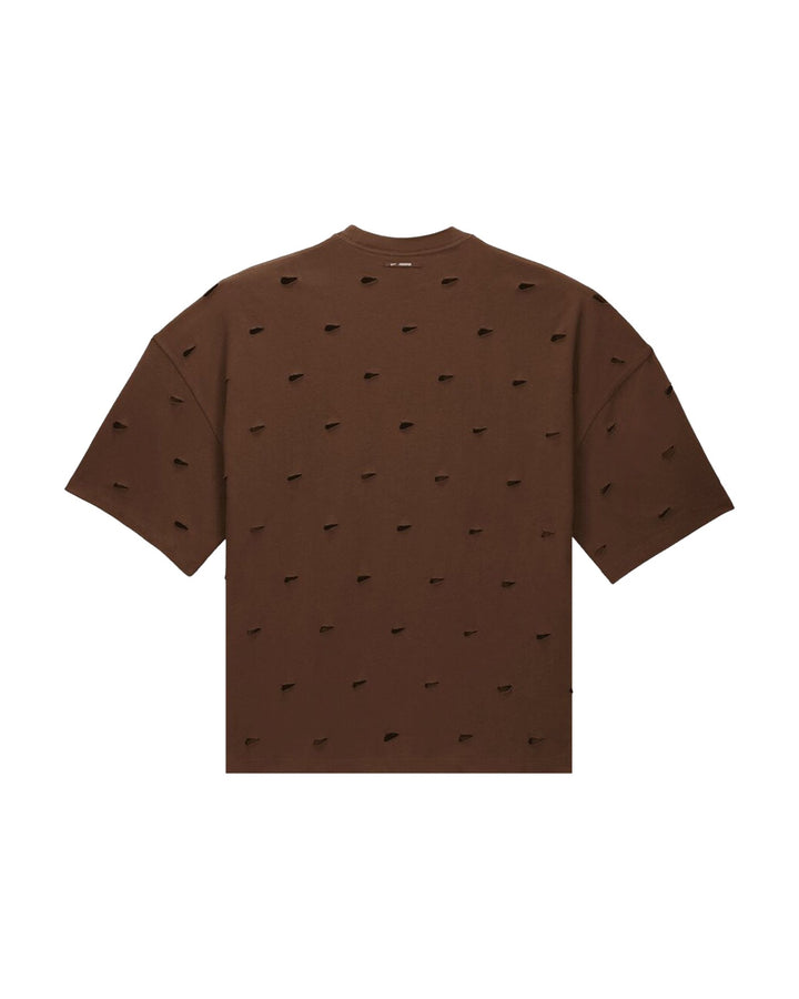 NIKE MEN'S SWOOSH T-SHIRT X JACQUEMUS CACAO WOW - טי שירט נייקי ז׳קמוס חום לגברים - תמונה 2