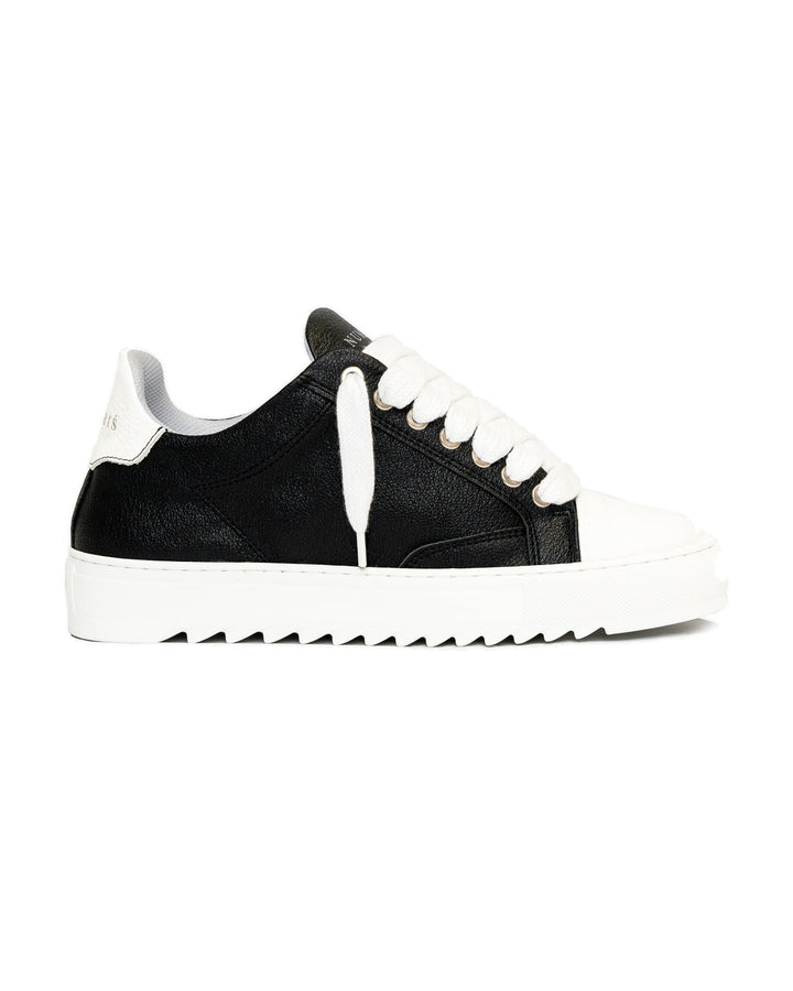 NUMERIS MEN'S ATELIER ACRYLIC BLACK LEATHER סניקרס נומריס אטלייה עור שחור לגברים