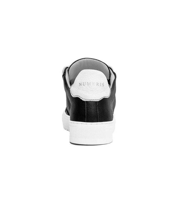 NUMERIS MEN'S ATELIER ACRYLIC BLACK LEATHER סניקרס נומריס אטלייה עור שחור לגברים