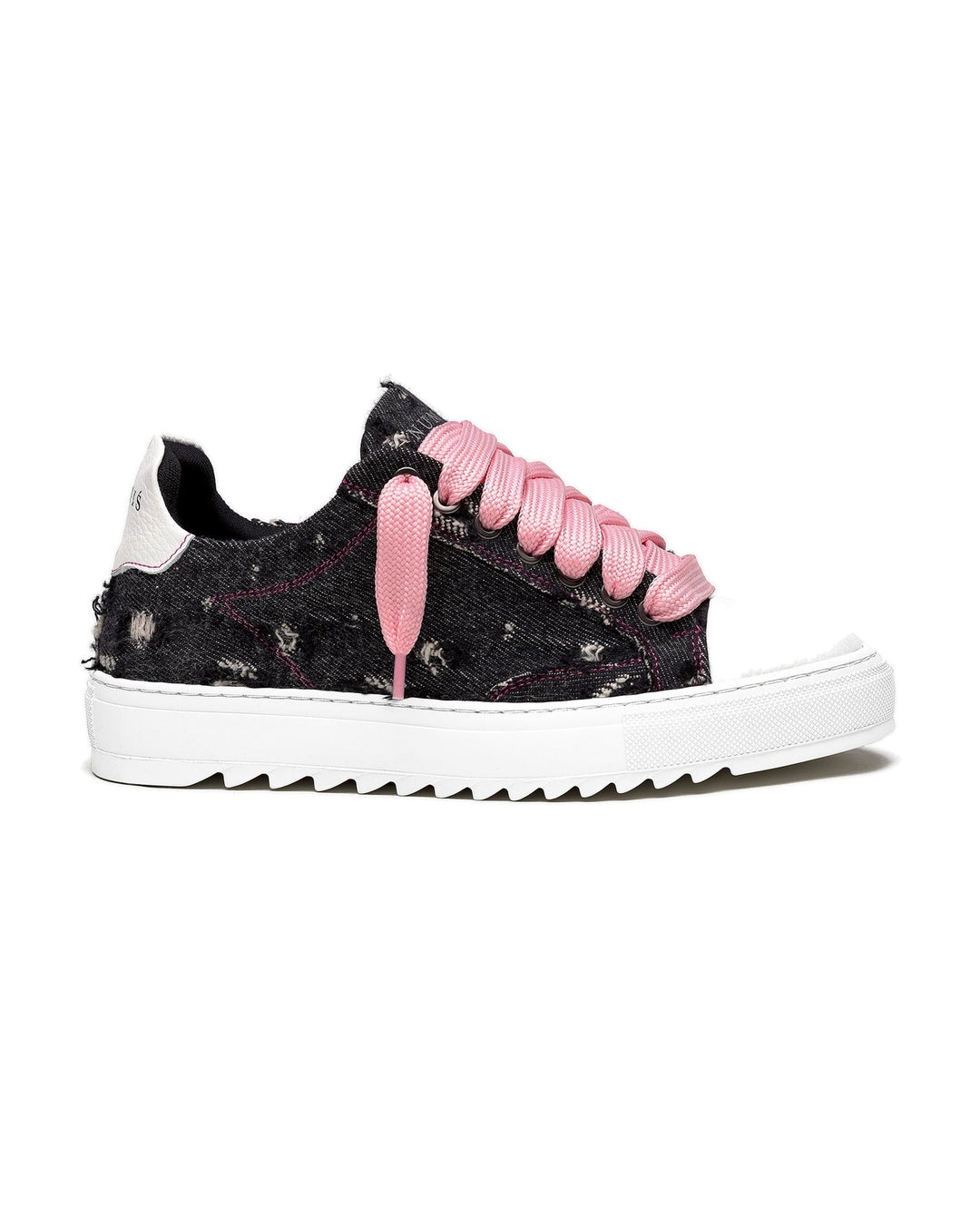 NUMERIS MEN'S ATELIER PINK DENIM סניקרס נומריס אטלייה ג׳ינס שחור ורוד לגברים