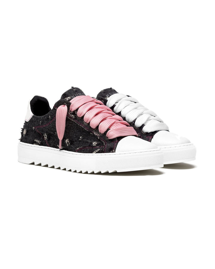 NUMERIS MEN'S ATELIER PINK DENIM סניקרס נומריס אטלייה ג׳ינס שחור ורוד לגברים