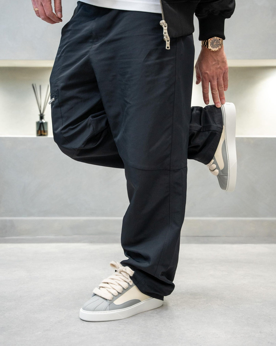 NUMERIS MEN'S ECLIPSE FLINT סניקרס נומריס אקליפס אפור שמנת לגברים