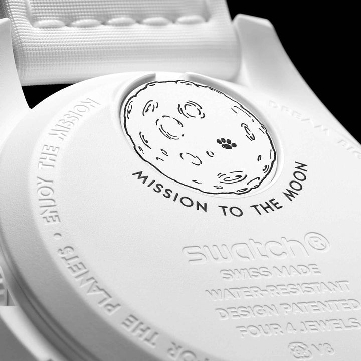 Omega x Swatch MoonSwatch Mission To The Moonphase Full Moon Snoopy SO33W700 - שעון מונסווטש משימה לשלבי הירח ירח מלא סנופי - תמונה 5