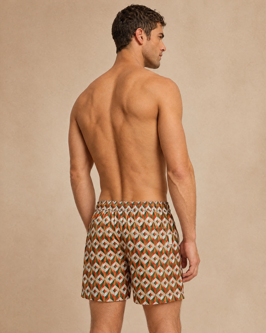 PENINSULA PONENTE SWIM SHORTS GREEN ORANGE
