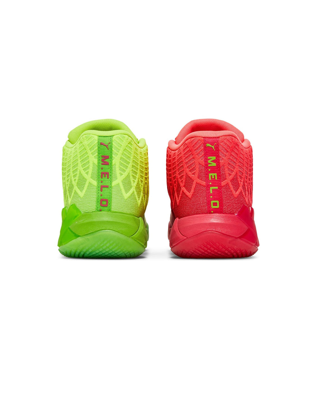PUMA MEN'S MB.01 X RICK AND MORTY JASMINE GREEN ENERGY ROSE - סניקרס פומה MB.01 ריק ומורטי ירוק ואדום לגברים - תמונה 4