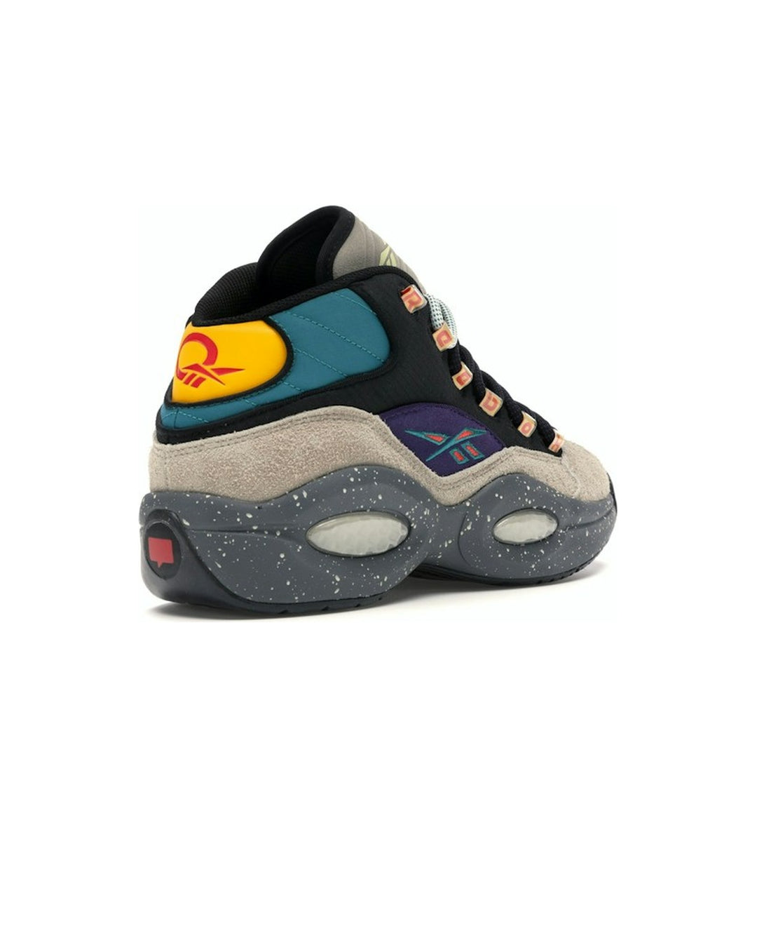 REEBOK MEN'S QUESTION MID X NICE KICKS BUBBA CHUCK - סניקרס ריבוק קווסצ׳ן מיד נייס קיקס בז׳ שחור וצבעוני לגברים - תמונה 4
