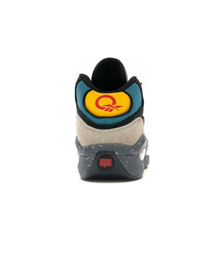 REEBOK MEN'S QUESTION MID X NICE KICKS BUBBA CHUCK - סניקרס ריבוק קווסצ׳ן מיד נייס קיקס בז׳ שחור וצבעוני לגברים - תמונה 6