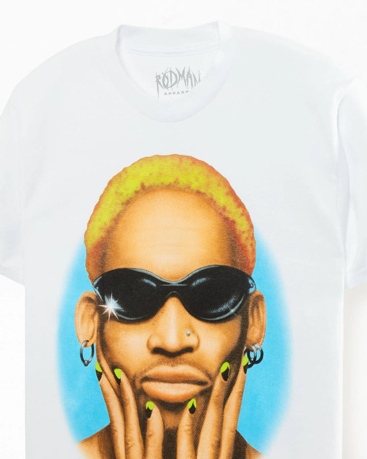 RODMAN OFFICIAL COLLECTION "AIRBRUSH DREAM" TEE WHITE חולצת דניס רודמן - תמונה 3