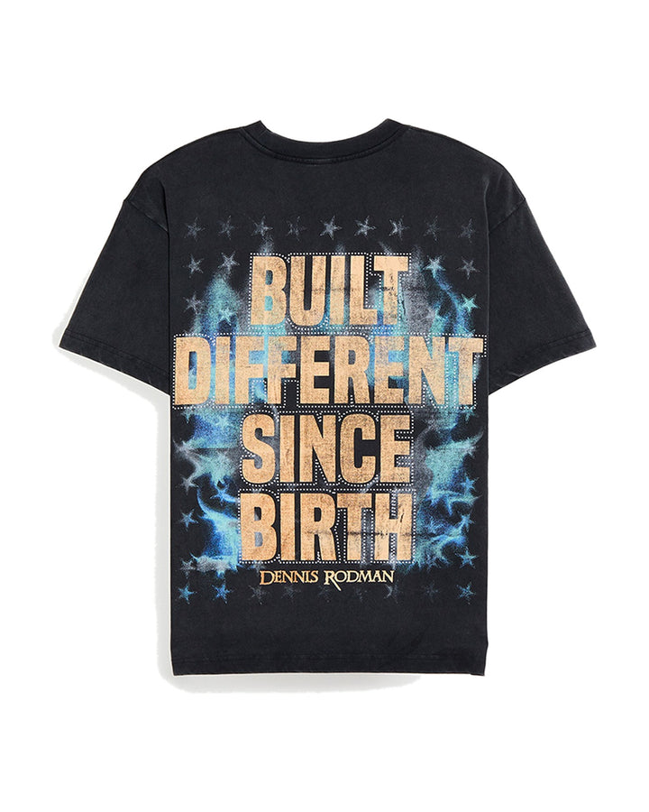 RODMAN OFFICIAL COLLECTION "BAD BOY RIDER" TEE WASHED BLACK חולצת דניס רודמן