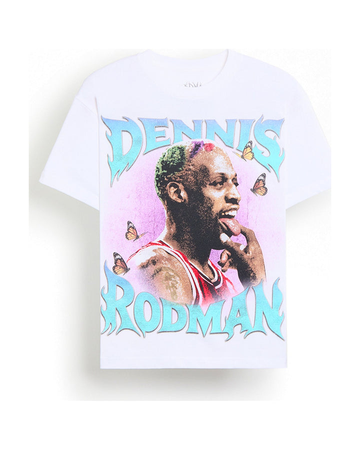 RODMAN OFFICIAL COLLECTION "BUTTERFLY EFFECT" TEE WHITE חולצת דניס רודמן