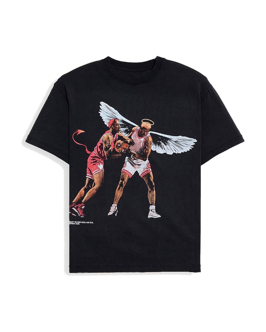 RODMAN OFFICIAL COLLECTION "HALO & HORNS" TEE WASHED BLACK חולצת דניס רודמן