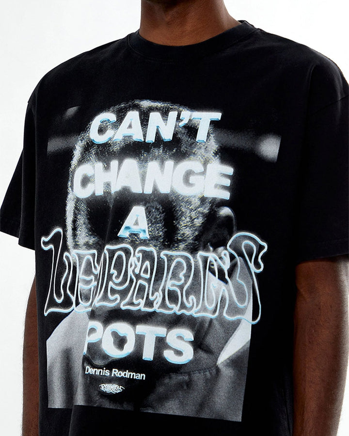 RODMAN OFFICIAL COLLECTION "LEOPARD SPOTS" TEE BLACK חולצת דניס רודמן - תמונה 3
