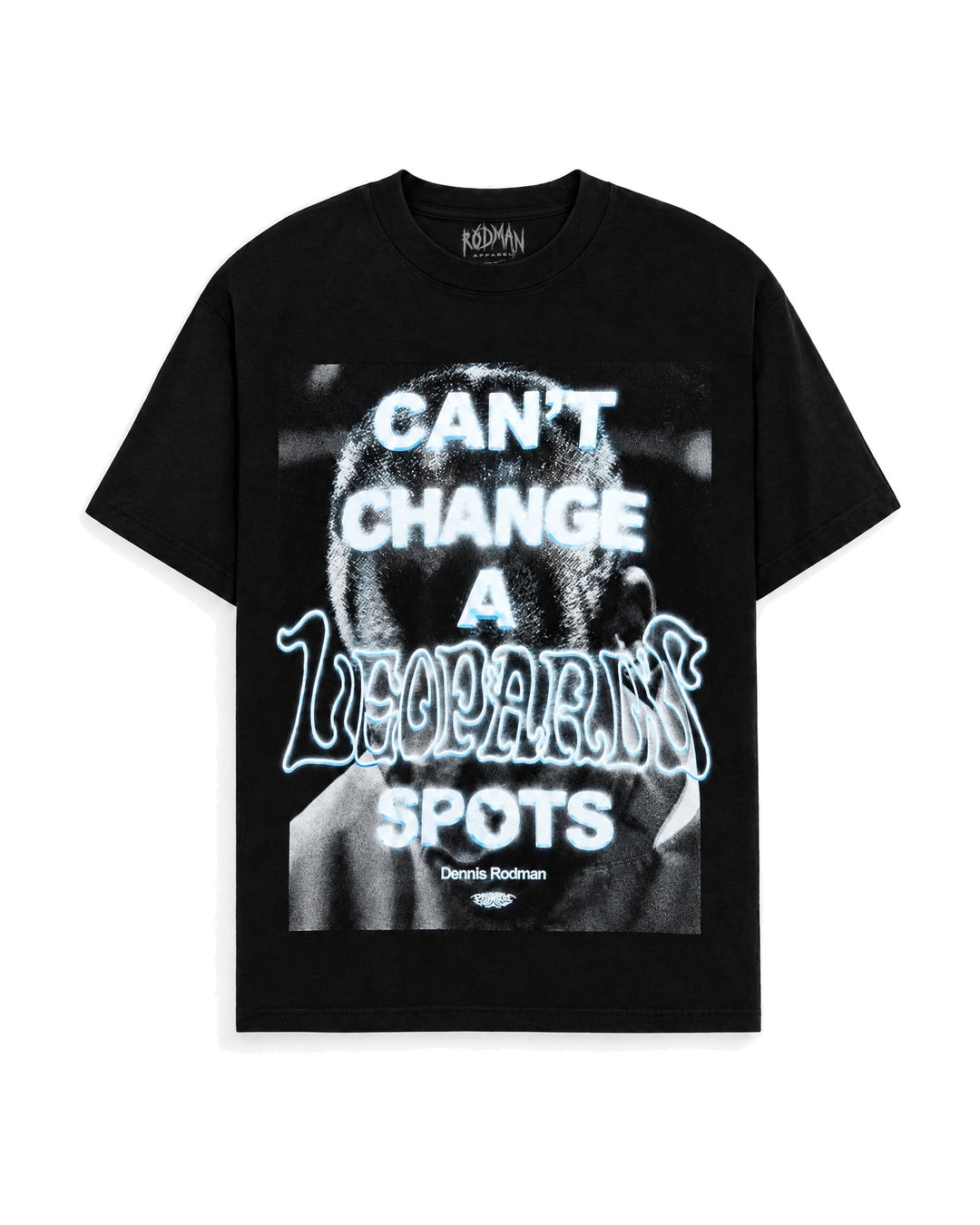RODMAN OFFICIAL COLLECTION "LEOPARD SPOTS" TEE BLACK חולצת דניס רודמן - תמונה 1