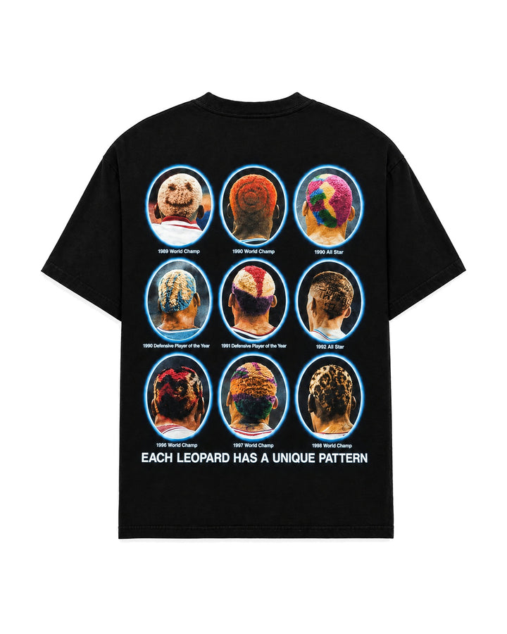 RODMAN OFFICIAL COLLECTION "LEOPARD SPOTS" TEE BLACK חולצת דניס רודמן - תמונה 2