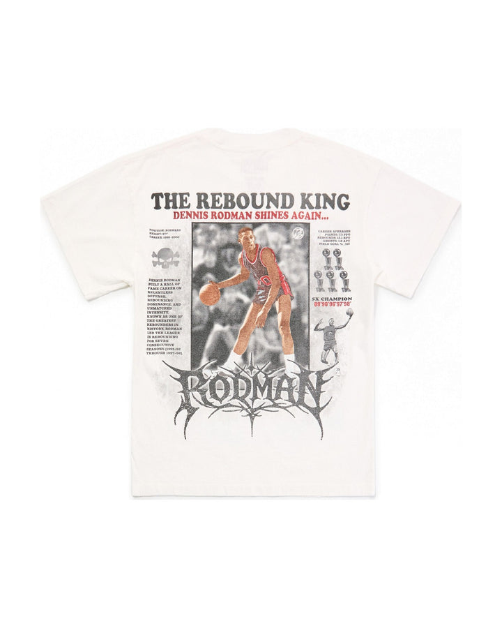 RODMAN OFFICIAL COLLECTION "REBOUND KING" TEE WHITE חולצת דניס רודמן