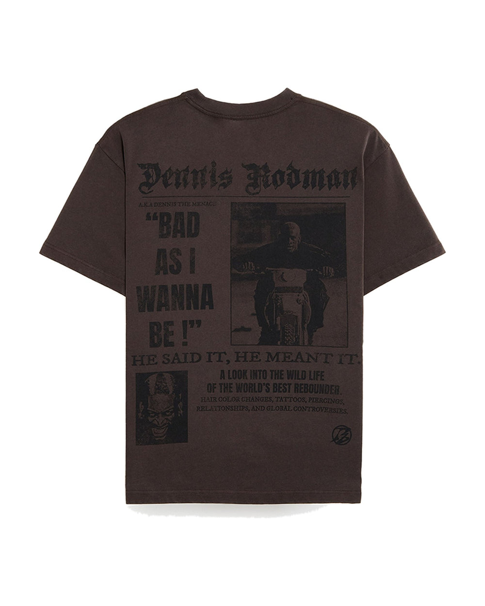 RODMAN OFFICIAL COLLECTION "RODEO" TEE BROWN חולצת דניס רודמן