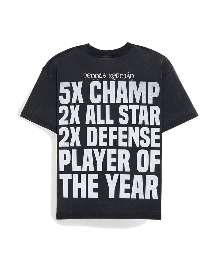 RODMAN OFFICIAL COLLECTION "THE WORM" TEE WASHED BLACK חולצת דניס רודמן