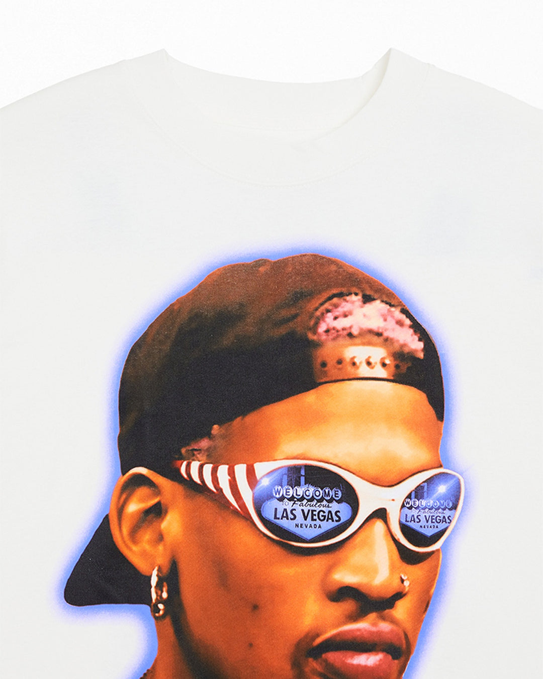 RODMAN OFFICIAL COLLECTION "VEGAS SHADES" TEE WHITE חולצת דניס רודמן - תמונה 2