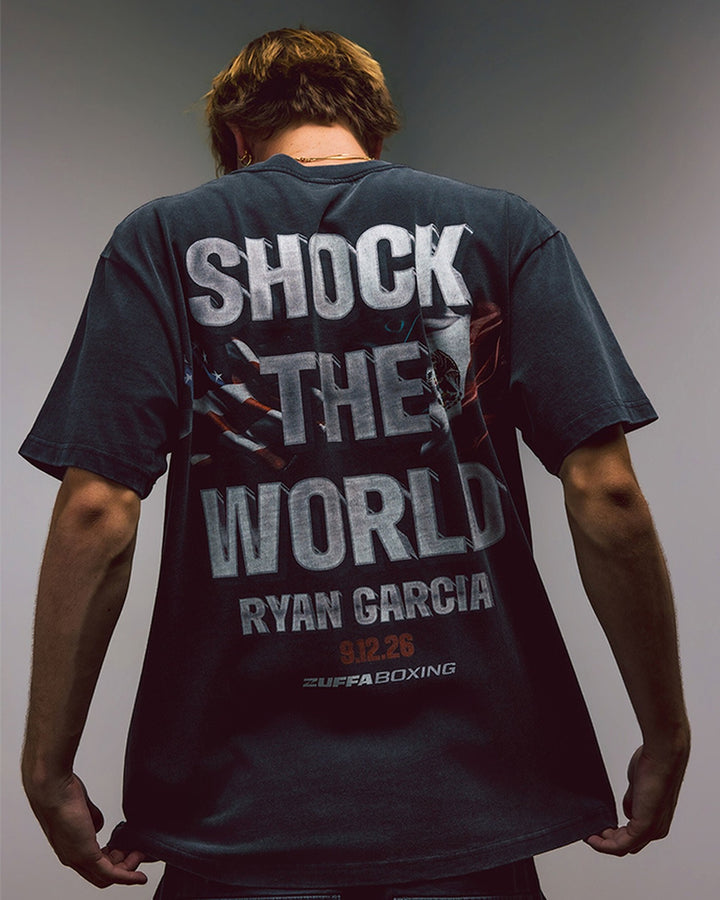 RYAN GARCIA OFFICIAL COLLECTION "KINGRY" TEE WASHED BLACK חולצת ריאן גרסיה