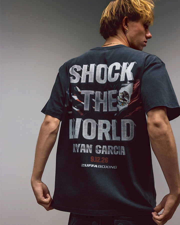 RYAN GARCIA OFFICIAL COLLECTION "KINGRY" TEE WASHED BLACK חולצת ריאן גרסיה