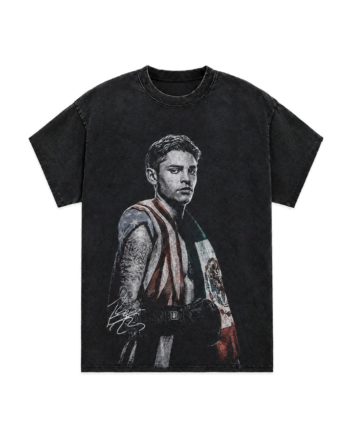 RYAN GARCIA OFFICIAL COLLECTION "KINGRY" TEE WASHED BLACK חולצת ריאן גרסיה - תמונה 1