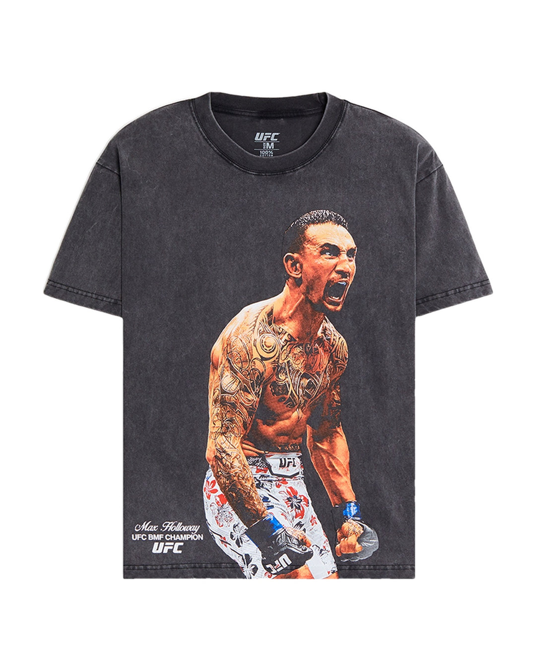 UFC OFFICIAL COLLECTION "BMF ROAR" OVERSIZED TEE WASHED BLACK חולצת מקס הולוואי - תמונה 1