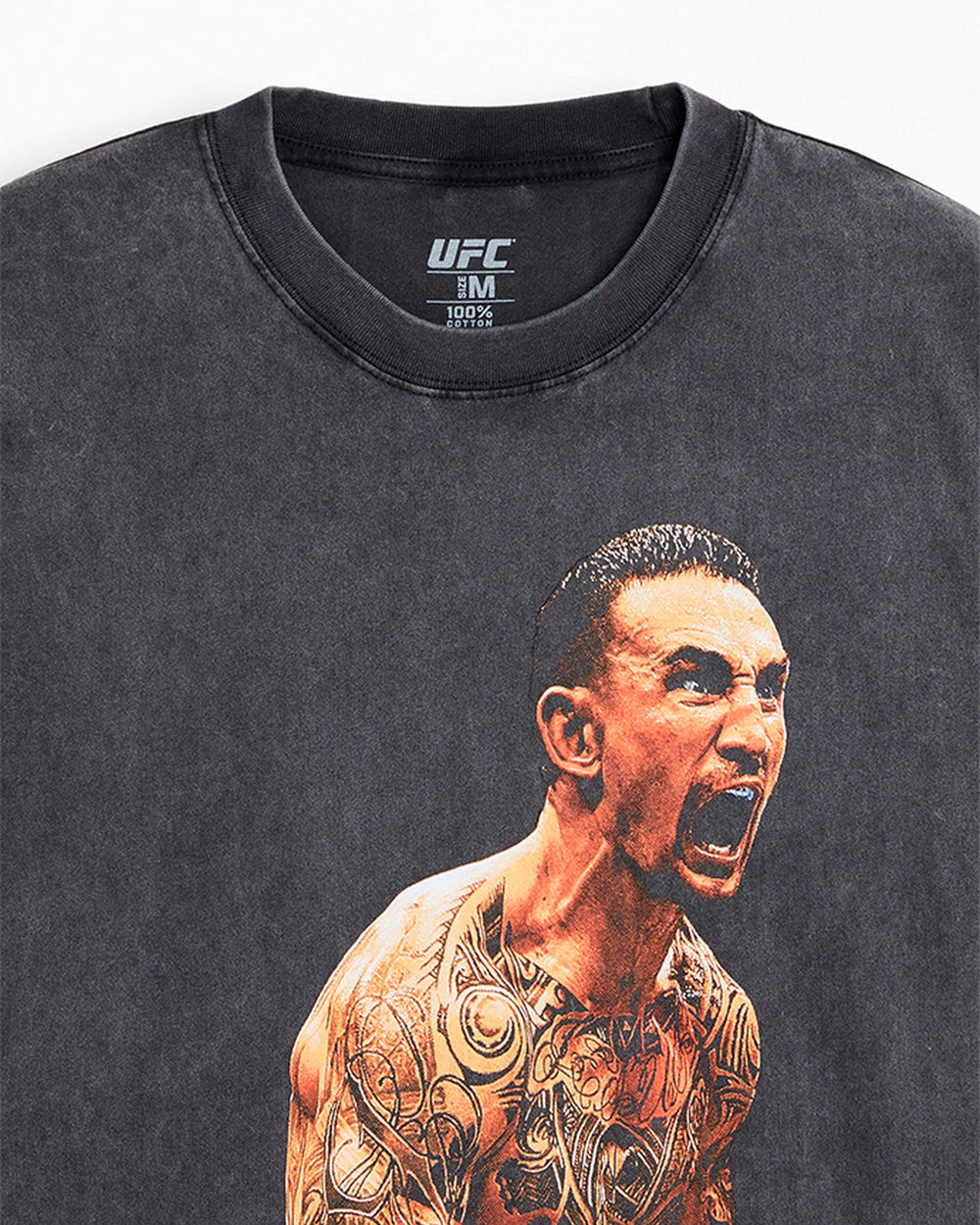 UFC OFFICIAL COLLECTION "BMF ROAR" OVERSIZED TEE WASHED BLACK חולצת מקס הולוואי - תמונה 2