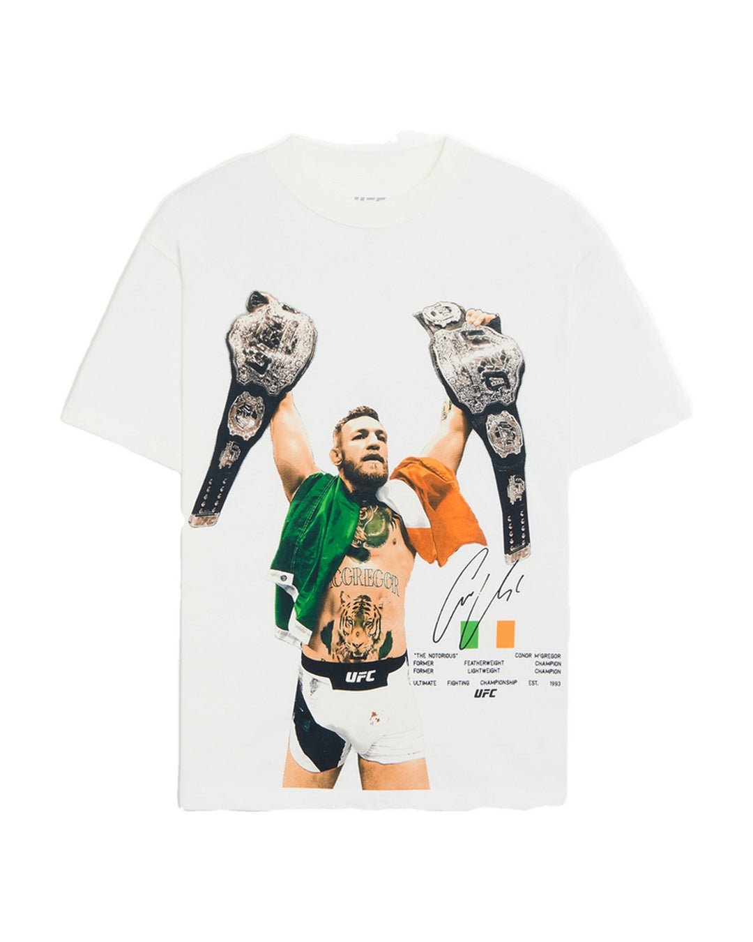 UFC OFFICIAL COLLECTION "CHAMP CHAMP" OVERSIZED TEE CREAM חולצת קונור מקגרגור - תמונה 1