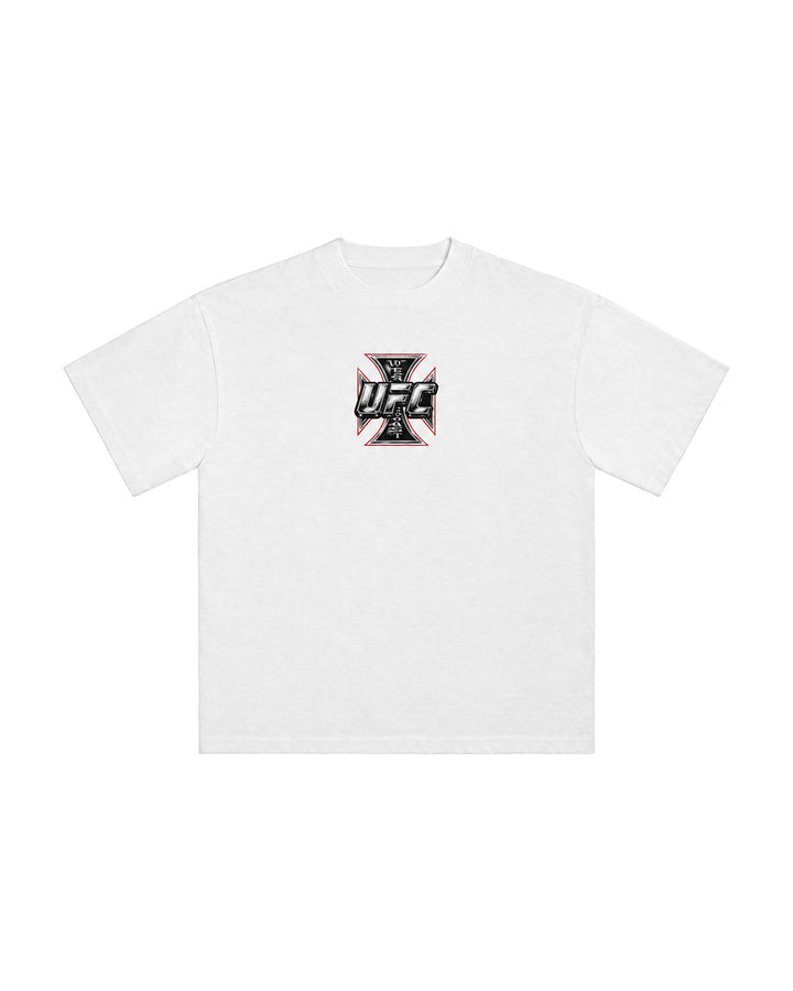 UFC OFFICIAL COLLECTION "CHOPPER CLUB" TEE WHITE חולצת UFC - תמונה 1