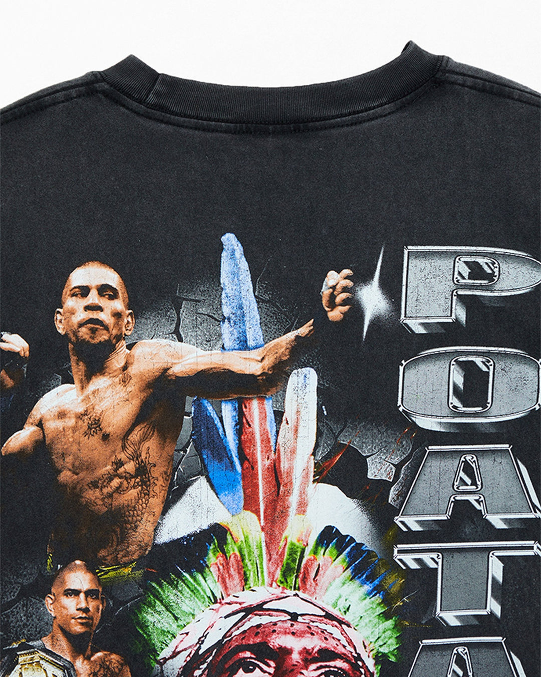 UFC OFFICIAL COLLECTION "CHROME POATAN" TEE WASHED BLACK חולצת אלכס פריירה - תמונה 4