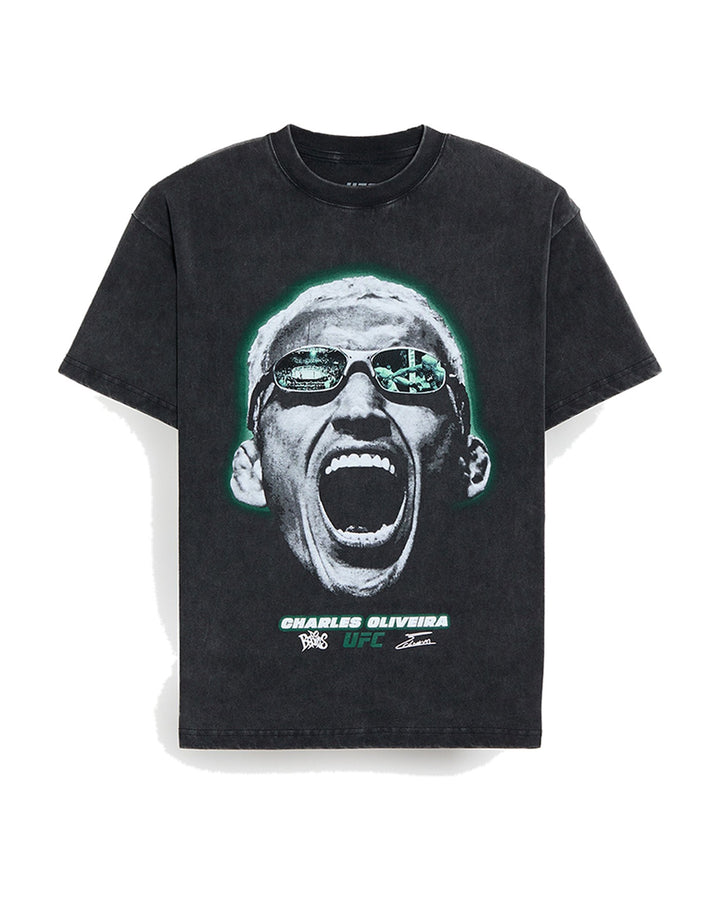 UFC OFFICIAL COLLECTION "DO BRONX" OVERSIZED TEE WASHED BLACK חולצת צ'ארלס אוליביירה