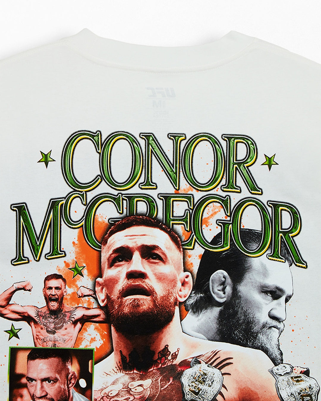 UFC OFFICIAL COLLECTION "DOUBLE CHAMP" OVERSIZED TEE CREAM חולצת קונור מקגרגור - תמונה 4