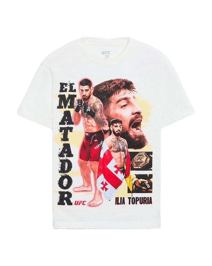 UFC OFFICIAL COLLECTION "EL MATADOR" TEE WHITE חולצת איליה טופוריה - תמונה 1