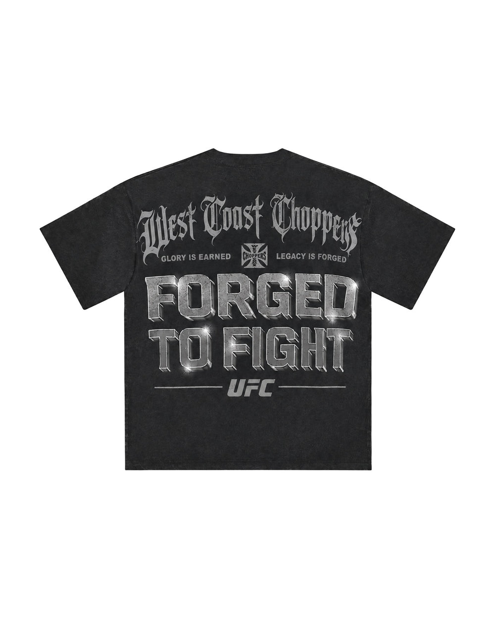 UFC OFFICIAL COLLECTION "IRON HORSE" TEE WASHED BLACK חולצת UFC - תמונה 2