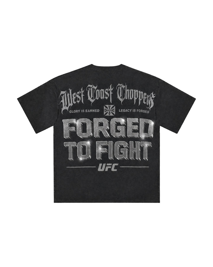 UFC OFFICIAL COLLECTION "IRON HORSE" TEE WASHED BLACK חולצת UFC - תמונה 2