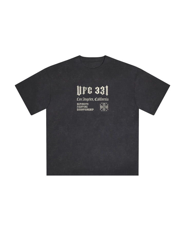 UFC OFFICIAL COLLECTION "LA FIGHT NIGHT" TEE WASHED BLACK חולצת UFC - תמונה 1