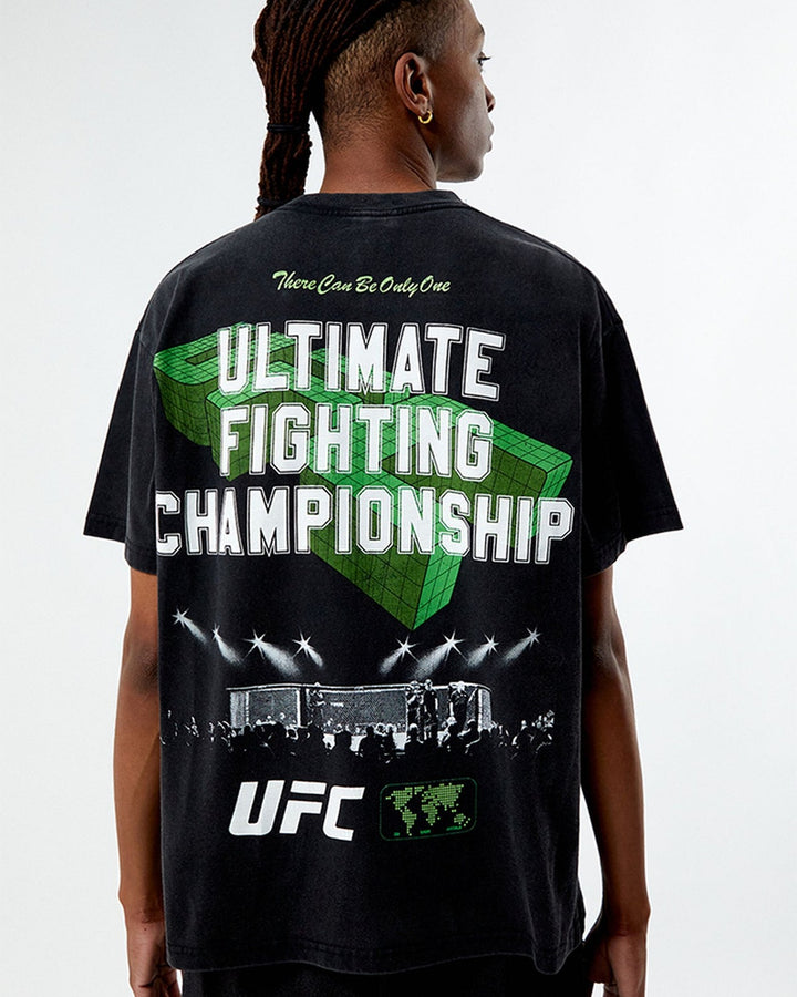 UFC OFFICIAL COLLECTION "ONLY ONE" OVERSIZED TEE WASHED BLACK חולצת UFC - תמונה 1