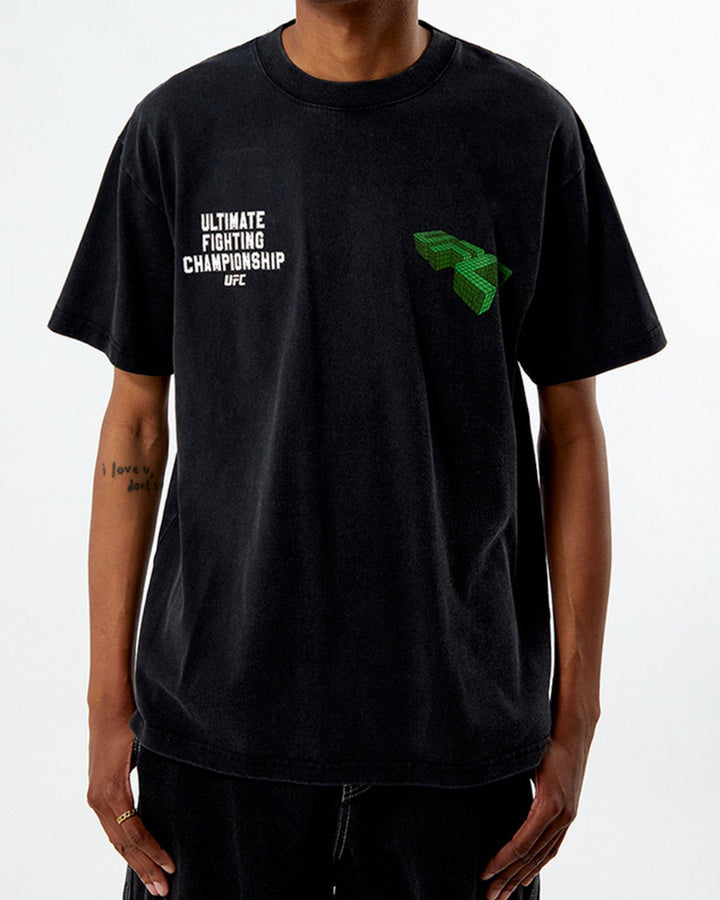 UFC OFFICIAL COLLECTION "ONLY ONE" OVERSIZED TEE WASHED BLACK חולצת UFC - תמונה 4