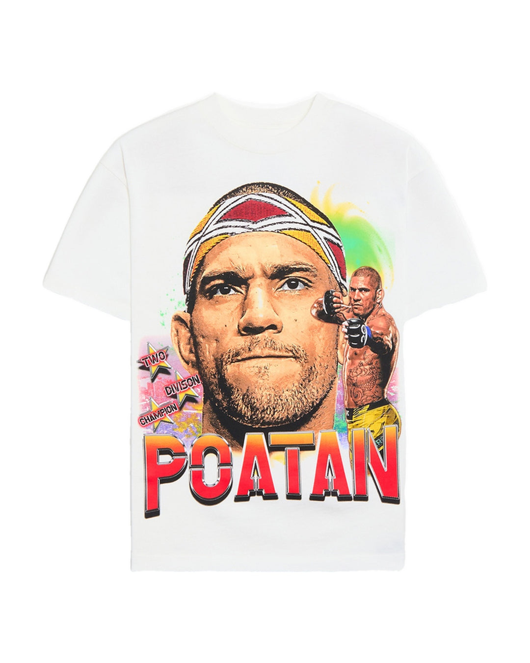 UFC OFFICIAL COLLECTION "POATAN PORTRAIT" TEE WHITE חולצת אלכס פריירה - תמונה 1